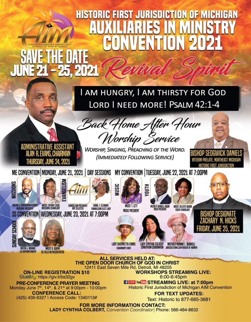 2021 Northeast Michigan AIM Convention - The Open Door Church of God In ...